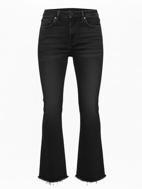 Frame Denim Le Crop Mini Boot Black Flare Jeans